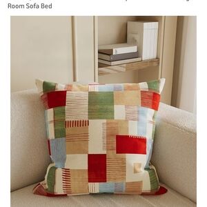 Colorful Patchwork Throw Pillow